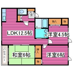 百合が原駅 徒歩15分 1階の物件間取画像